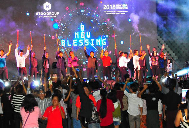 Htoo Group of Companies staff has celebrated to welcome the New Year 2018