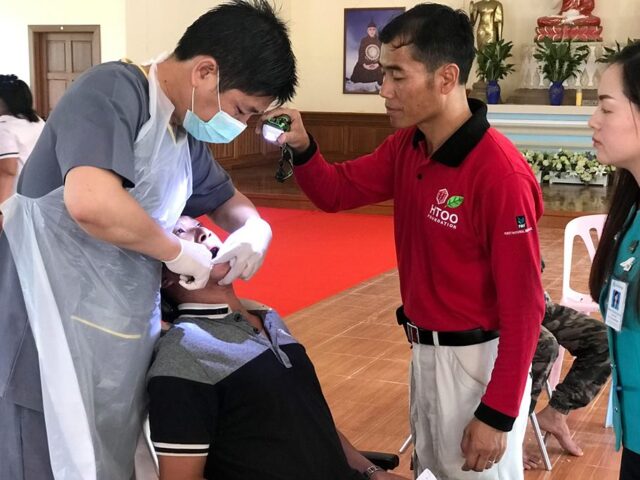 HTOO Foundation and Myanmar Dental Council reached Mong Liang, Tachileik Township and provided free dental treatment to 1039 natives