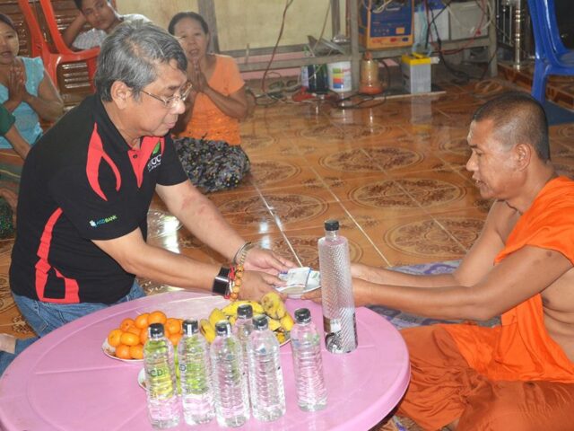 Donations of toilet essentials and drinking water to the fire victims at Chaungwa Village, Pyapone Township
