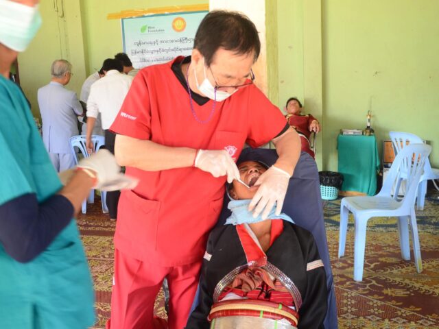 Free dental treatments providedto patients in Pahsar Village, Merng Phong Sayadaw’s Monastery, Eastern Shan State