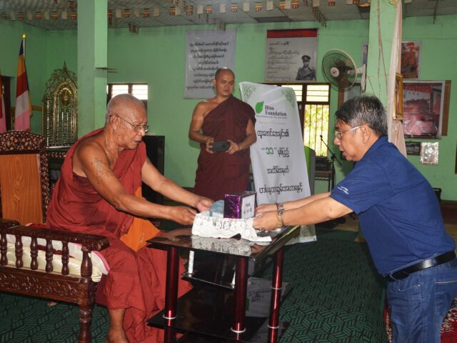 Donations at Hseikphutaung Monastic School to mark the 11th anniversary of HTOO Foundation