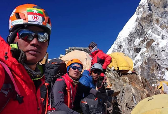 Myanmar Climbers reach Camp-2 of Ama Dablam Mountain, Today