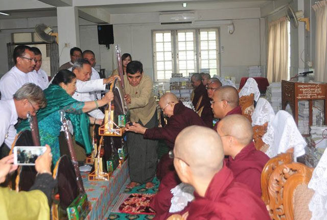 Venerable Monks and Novices from the Monastery of Yaw Saya Daw Sirinda Bhivamsa Donated to mark Chairman U Tay Za’s birthday