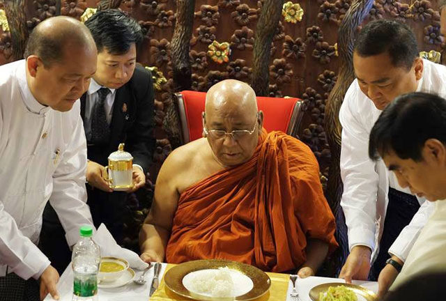 Sitagu Sayadawgyi has given Certificate of Honor to HTOO Group of Companies for sponsoring Interfaith Dialogue for Peace, Harmony and Security