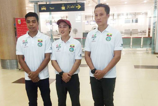Three Myanmar Mountaineers, who will summit Mount Khakaborazi, left Myanmar for Nepal to make mountaineering practices